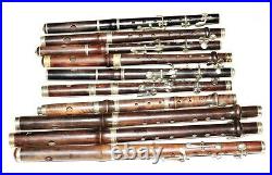10 old wooden piccolo fife flute