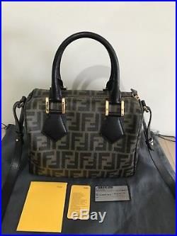 $1300 Authentic FENDI Baulotto Piccolo Zucca Bag. Made in Italy. SOLD OUT