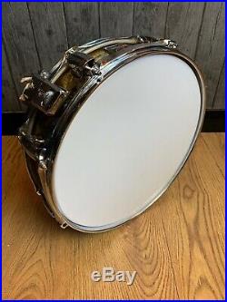14 Premier Piccolo Vintage Gold Metal Snare Drum #130