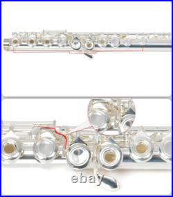 17 Hole C Pitch E Key Flute Open & Close Hole Dual-use Silver Plated Cupronickel