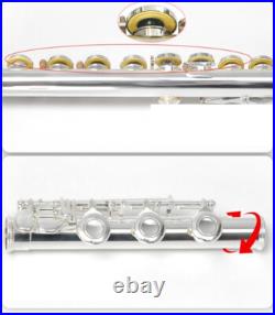 17 Hole C Pitch E Key Flute Open & Close Hole Dual-use Silver Plated Cupronickel