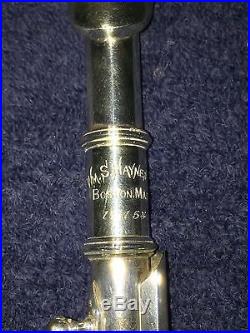 1931 Haynes Solid Silver Piccolo SN# 12154 Key Db, Vintage withOriginal Case