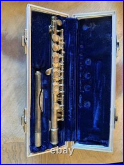 1960's Silver Played C Piccolo In 1960's Blue Velvet-Lined Case BEAUTIFUL