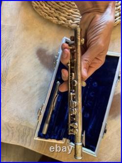 1960's Silver Played C Piccolo In 1960's Blue Velvet-Lined Case BEAUTIFUL