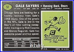 1969 Topps Gale Sayers #51 & Bryan Piccolo #26 RC +'95 Time Warp &'15 eTopps