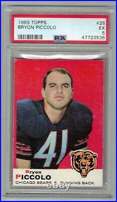 1969 Topps Rookie Rc Bryon (bryan) Piccolo #26 Psa Excellent 5 Bears