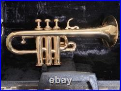 1970s Selmers 3 Valve Bb/A Piccolo Trumpet In Clear Lacquer With Case