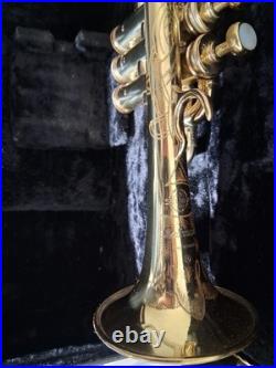 1970s Selmers 3 Valve Bb/A Piccolo Trumpet In Clear Lacquer With Case