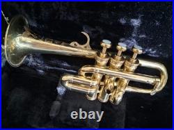 1970s Selmers 3 Valve Bb/A Piccolo Trumpet In Clear Lacquer With Case