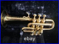1970s Selmers 3 Valve Bb/A Piccolo Trumpet In Clear Lacquer With Case