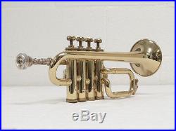 1974 Selmer 59 4 Valve Piccolo Trumpet With Leadpipe Case Paris France Instrument