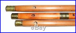 3 matching Beautiful Antique London English Piccolo / Flute /Fife