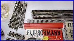 41x Fleischmann piccolo Spur N Eisenbahn Gleise Konvolut Weichen 1160 train 9mm