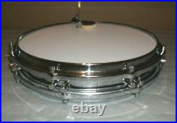 60's Sonor 2.5 x 14 Pancake/Skinny/Piccolo Metal Snare Drum 8 Lug Rogers Muffler