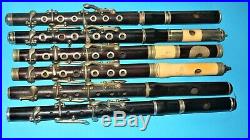 6 x old D piccolo flutes