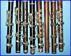 8 antique English/German Piccolo flutes