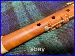8-key Vintage Flute English Boxwood /ger. Silver/bone/mid 1800/new Repair & Pads