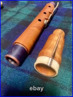 8-key Vintage Flute English Boxwood /ger. Silver/bone/mid 1800/new Repair & Pads