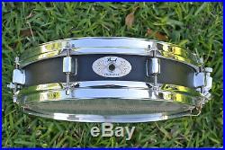 ADD this PEARL 13 BLACK STEEL PICCOLO SNARE DRUM to YOUR SET TODAY! LOT #A731