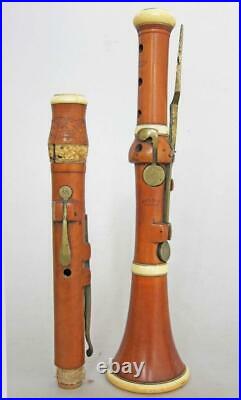 ANTIQUE BOXWOOD CLARINET by H WREDE LONDON 1840 flute piccolo vintage
