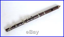 A BEAUTIFUL ANTIQUE FRENCH ROSEWOOD COUESNON PARIS PICCOLO FLUTE