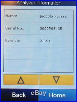 Abaxis Piccolo Xpress Chemistry Blood Analyzer 1100-1000 Lab Analysis 2.1.51