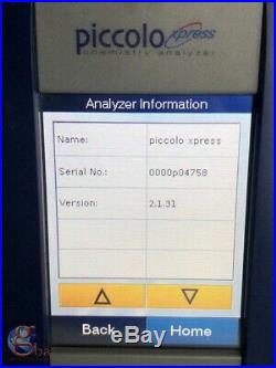 Abaxis Piccolo Xpress Express Chemistry Blood Analyzer 1100-1000 Lab Analysis