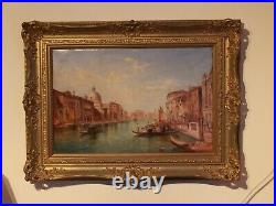Alfred Pollentine 1836-1890 grand canal church san piccolo Venice Oil On Canvas