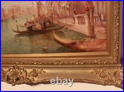 Alfred Pollentine 1836-1890 grand canal church san piccolo Venice Oil On Canvas