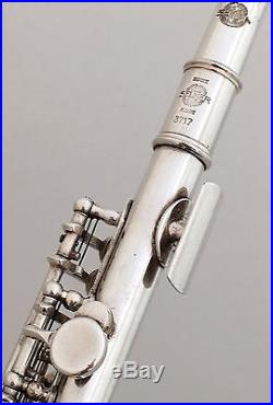 Antike Henri Selmer Paris No. 3717 Französische Versilberte Piccolo Flöte in C