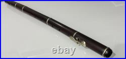 Antique 4pc Rosewood Unbranded Baroque Flute 8 Holes 23.5 Vintage