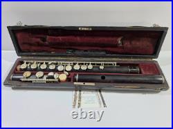 Antique Carl Fischer Grenadilla Closed Hole Boehm Flute Nickel Silver Keys C Ft