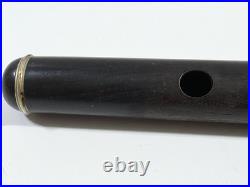 Antique Carl Fischer Grenadilla Closed Hole Boehm Flute Nickel Silver Keys C Ft
