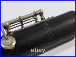 Antique Carl Fischer Grenadilla Closed Hole Boehm Flute Nickel Silver Keys C Ft