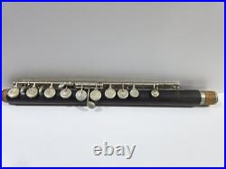 Antique Carl Fischer Grenadilla Closed Hole Boehm Flute Nickel Silver Keys C Ft