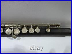 Antique Carl Fischer Grenadilla Closed Hole Boehm Flute Nickel Silver Keys C Ft