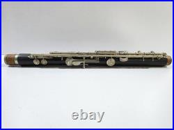 Antique Carl Fischer Grenadilla Closed Hole Boehm Flute Nickel Silver Keys C Ft