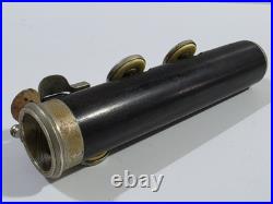 Antique Carl Fischer Grenadilla Closed Hole Boehm Flute Nickel Silver Keys C Ft