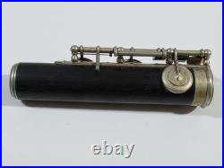 Antique Carl Fischer Grenadilla Closed Hole Boehm Flute Nickel Silver Keys C Ft