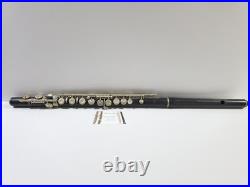 Antique Carl Fischer Grenadilla Closed Hole Boehm Flute Nickel Silver Keys C Ft