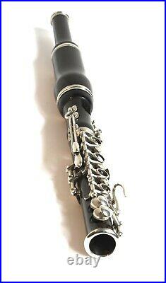 Antique FLAGEOLET piccolo flute stamped Ouvrard (Marans.), in granadillo wood