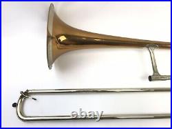 Antique F. E. Olds & Sons Trombone, Super Olds 2-Tone Musical Instrument (1930s)