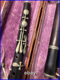 Antique Flute With Wooden Case, C. Fischer, New York