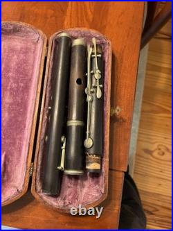 Antique Flute With Wooden Case, C. Fischer, New York