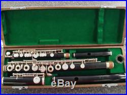 Antique Gebruder Monnig Flute #13234 & Piccolo #13104 with Headjoint Adapter, Case