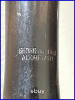 Antique Georg Walther GEWA Fife Flute 15 Darkwood Adorf Vogtland Germany