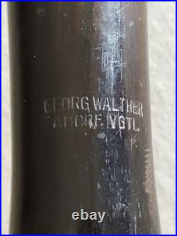 Antique Georg Walther GEWA Fife Flute 15 Darkwood Adorf Vogtland Germany