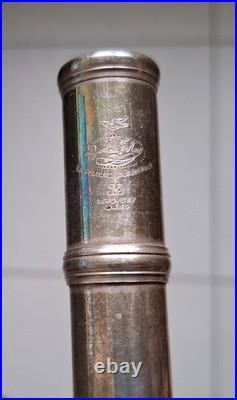 Antique Handmade Djalma Julliot Brevete French Silvered Flute
