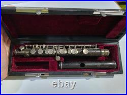 Antique Haynes USQMC Db Grenadilla Wood Piccolo Sterling Keys 1918 & Case As-Is