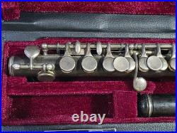 Antique Haynes USQMC Db Grenadilla Wood Piccolo Sterling Keys 1918 & Case As-Is